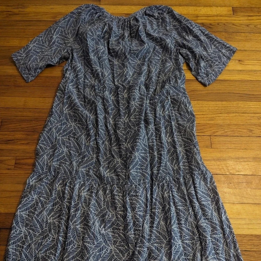 Esby Callie Dress - Denim Palm Leaf Small New With Tag - Picture 6 of 8